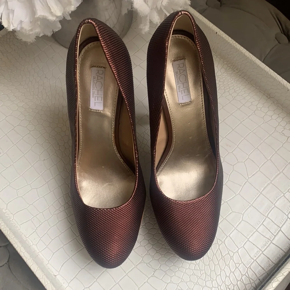 RACHEL Rachel Roy Burgundy Prism Design Platform Heels NWOT or BOX | Size: 7 - Picture 11 of 16